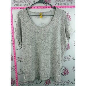 Lole T-shirt top dotted animal print Light Gray Patterned Short Sleeve Top